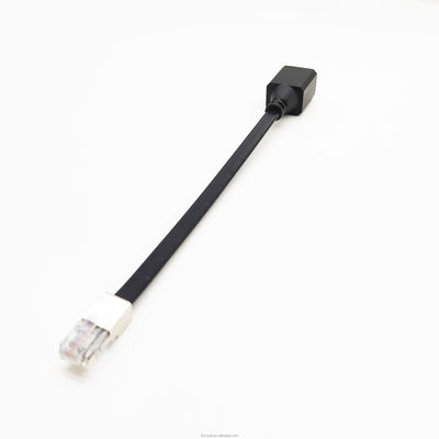สาย Ethernet เครือข่าย CAT6 แบบราบ สําหรับบ้าน Rj45 เพศชายสู่เพศหญิง