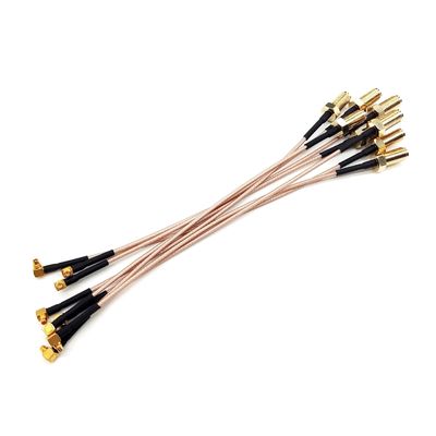 SMA ถึง MMCX สาย RF เส้นโคกเซียลมุมขวา สาย SMA สาย RG178 IPEX