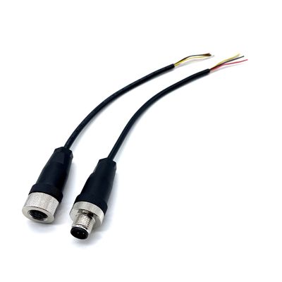 สายเชื่อม 4 ปิน M12 สายเชื่อมกันน้ํา 2P 3P 4P 6P 8P สายเชื่อมตรงเพศชายสู่เพศหญิง