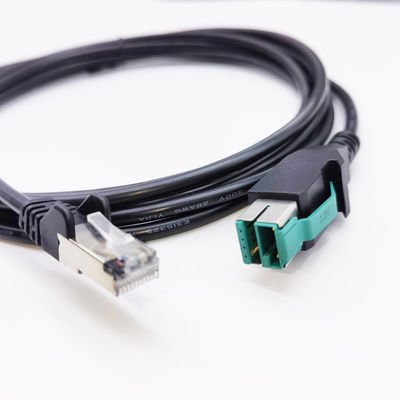 1m 1.5m 12V 24V PoweredUSB Cable Male To RJ45 สําหรับคอมพิวเตอร์แท็บเล็ต