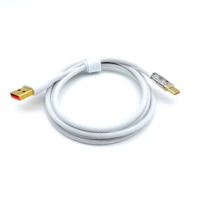 สีขาว ชาร์จเร็ว เพศ USB A ถึง C เคเบิล USB C เคเบิล