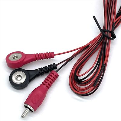 สายเคเบิลทางการแพทย์ RCA To Button Snap สาย Lead Custom With Button Snap Connector Electrode สายเคเบิลทางการแพทย์ RCA To Button Snap สายเคเบิลทางการแพทย์